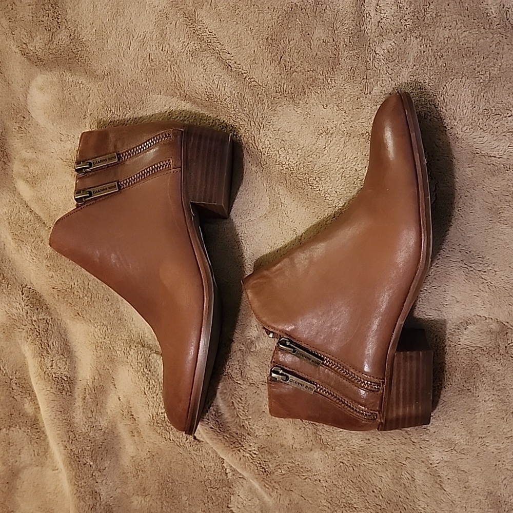 Leather booties